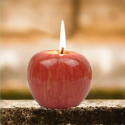 1 Pcs New Simulation Red Apple Candle, Celebrate Birthday, Christmas, Home Desktop Ornament.