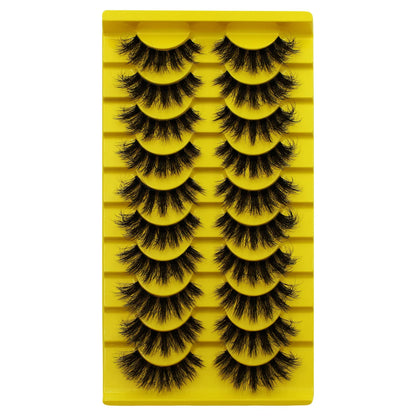 10 Pairs False Fluffy Russian Strip Lashes 3D Fake Lashes