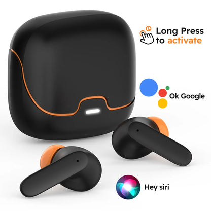Bluetooth 5.4 TWS Wireless Bluetooth Earphones, Ultra-low Latency Dual Microphone Noise Cancelling.