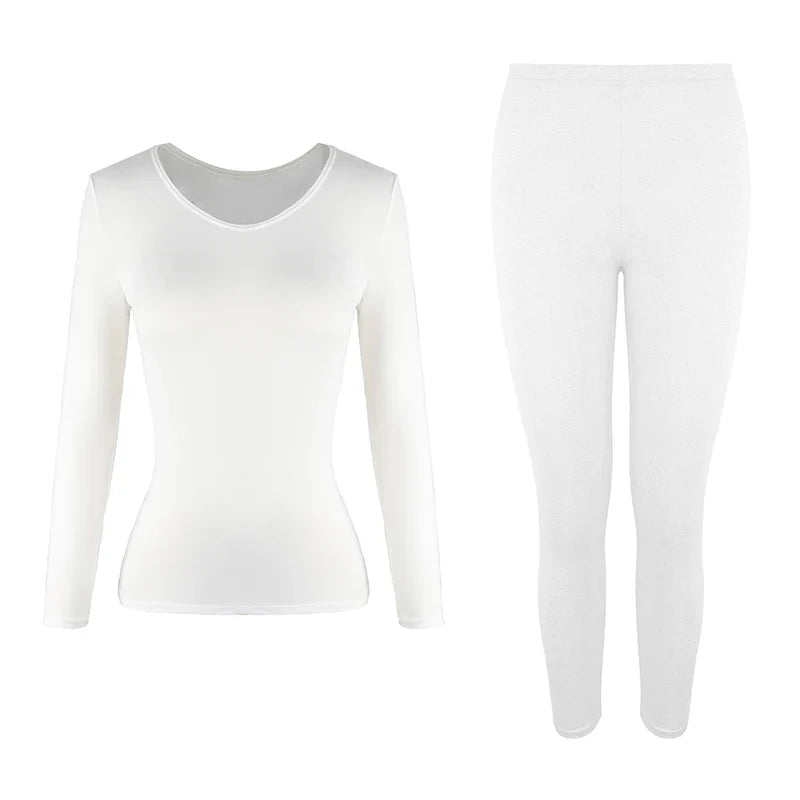 2 pack Women Thermal Underwear Long Johns Fleece Lined  Top Bottom﻿