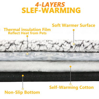 Self-Heating Pet Pads, Blanket, Puppy Pad Warm Cushion Mat for Cats Dogs Washable.