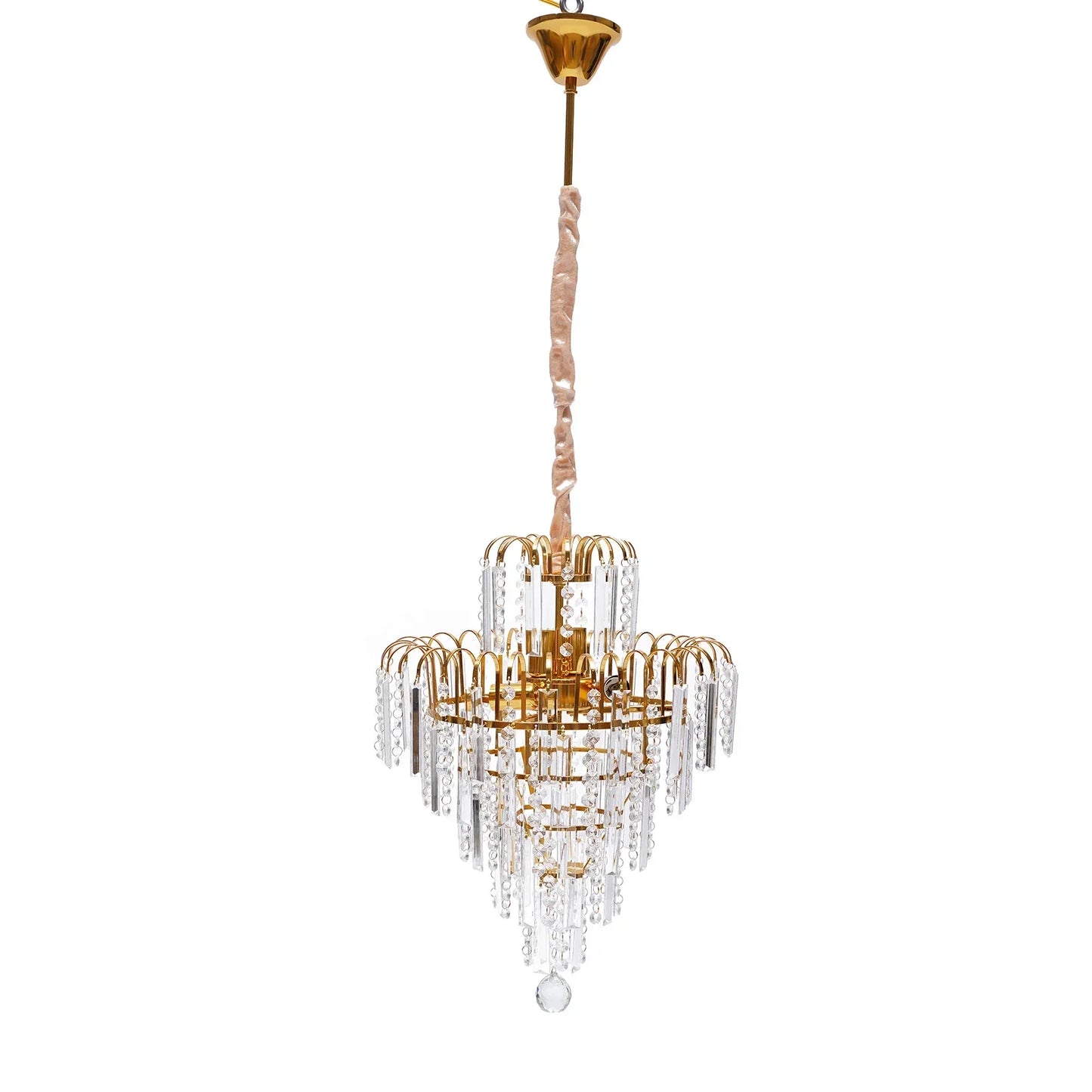 LED Crystal Chandelier, Modern Luxury Pendant Fixture E14 (Not included bulbs)