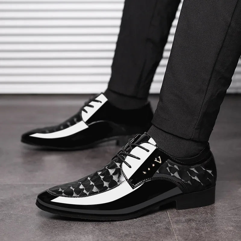 Men High-end Leather Shoes Business, Casual Leather Shoes Plus Size 39-47.