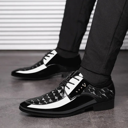 Men High-end Leather Shoes Business, Casual Leather Shoes Plus Size 39-47.