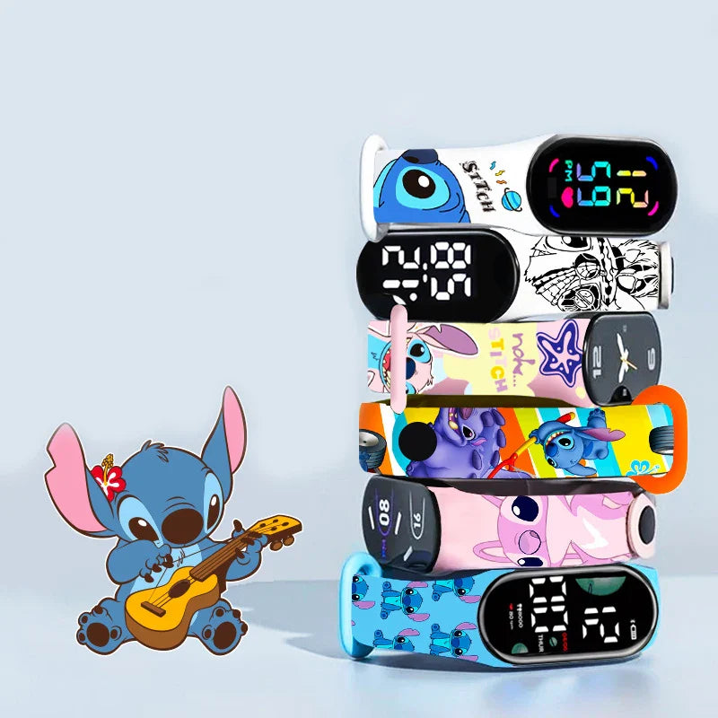 Stitch Children Watches Girls Waterproof Sport ,Touch Screen Watch Digital Clock Bracelet Gifts.