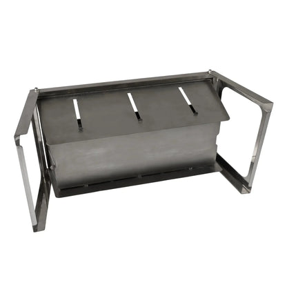 Stainless Steel Foldaway Charcoal Grill, Portable Outdoor BBQ, with Grate & Carry Bag, for Picnics & Camping Trips.