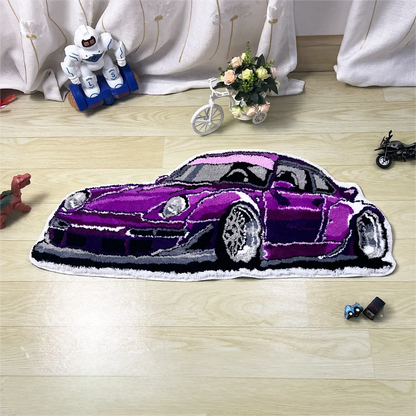 VIKAMA Racing Car Carpet - Soft And Comfortable For Skin Contact, Suitable For Living Room, Bedroom And Bedside Area.