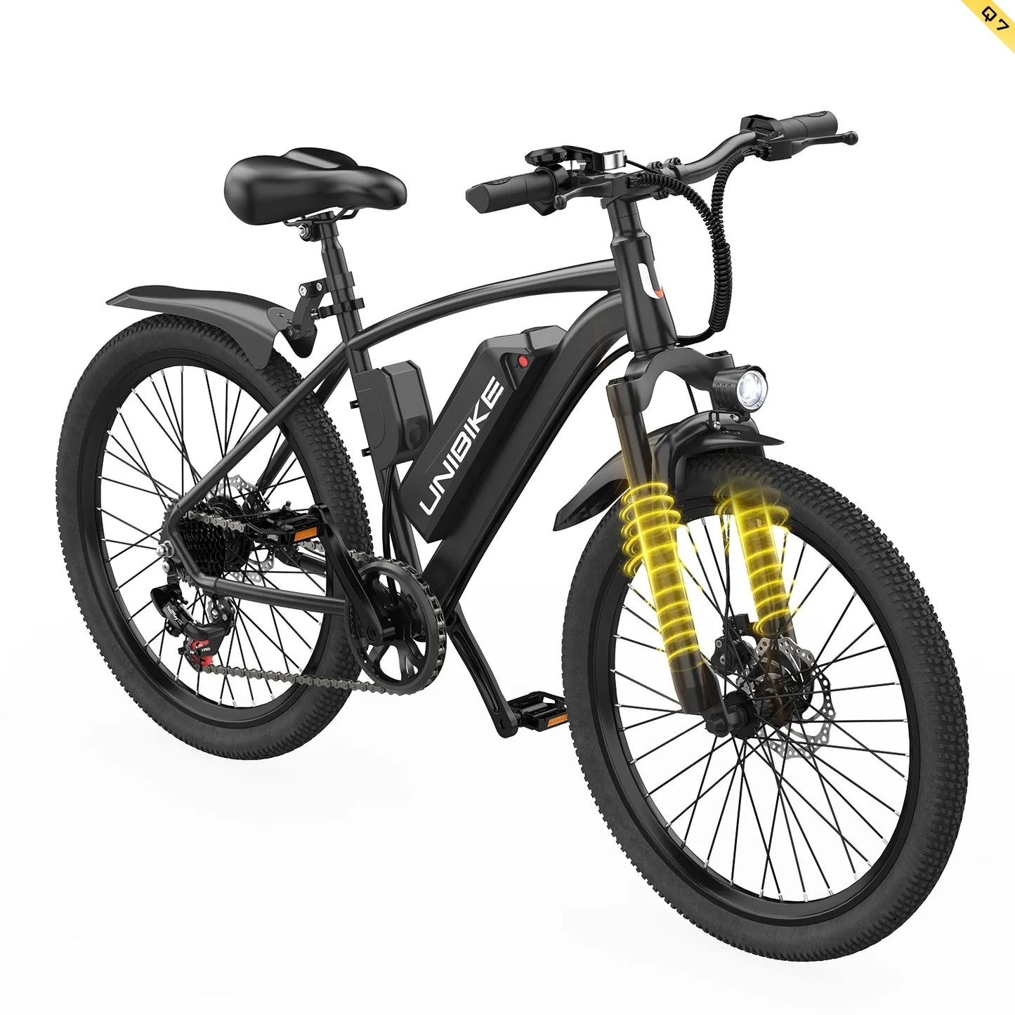 Q7 Adult E-bike 400W Motor,36V 10Ah Battery, Electric 26 Inch Fat Tire E-Mountain bike.