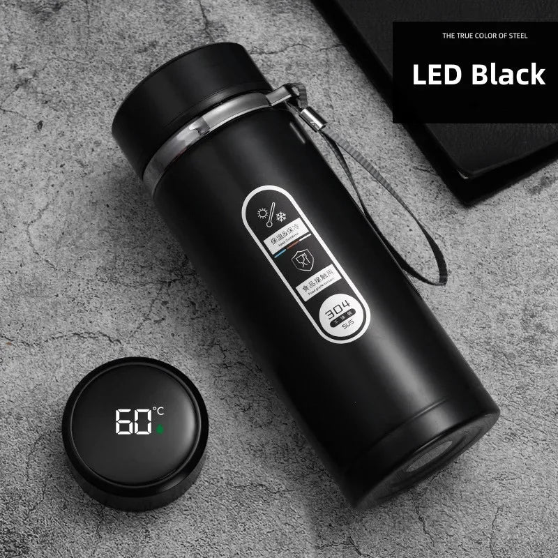500ML-1Liter Stainless Steel ,Thermos Bottle with LED Temperature Display, Tea, Water Bottle, Portable Cups.