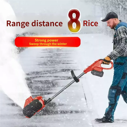 Lithium battery-powered electric push snowblower, home snow removal, foldable snow shovel