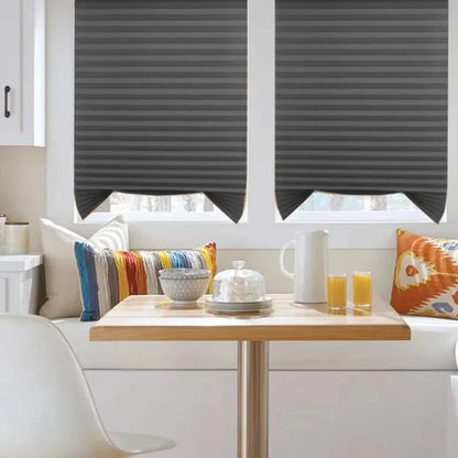 Self-adhesive Pleated Blinds, for Bathroom, Balcony Shades Half Blackout.