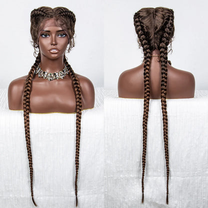 36" Twist Braided Wig | Lace Front | Natural Color | Clearance Sale