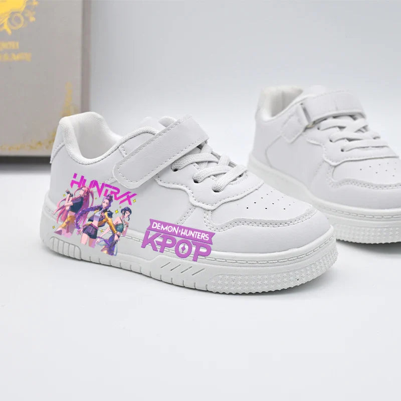 Children's Fashion KPOP Casual Shoes Kids New Design White Sport Shoes Student Boys Girls Anti-slip Outdoor Breathable Sneakers