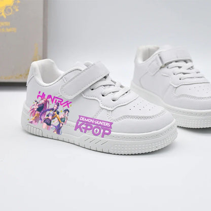 Children's Fashion KPOP Casual Shoes Kids New Design White Sport Shoes Student Boys Girls Anti-slip Outdoor Breathable Sneakers