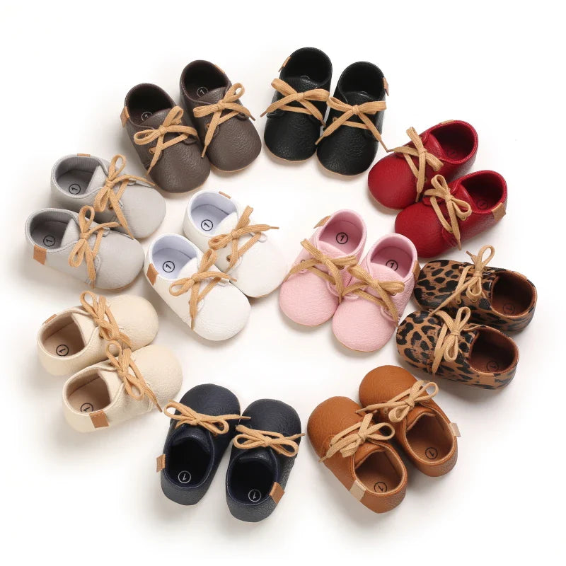 Baby Mid Top Sneakers - Classic Solid Color Casual Sneakers,  Non slip Rubber Sole, Beginner's Children's Shoes.
