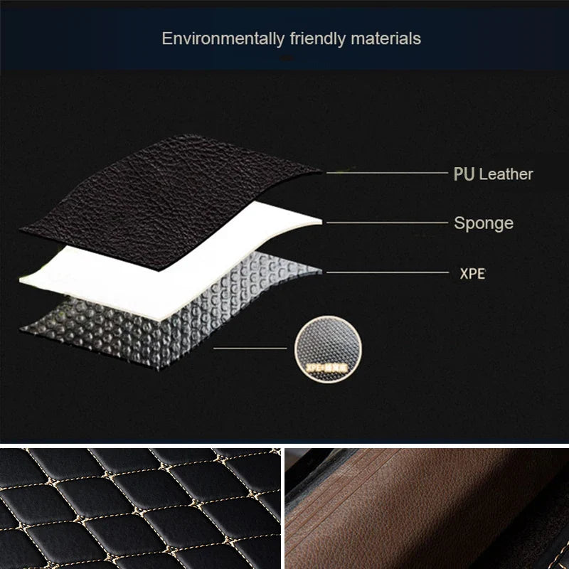 5Pcs Car Floor Mats Leather, Protector pads Universal