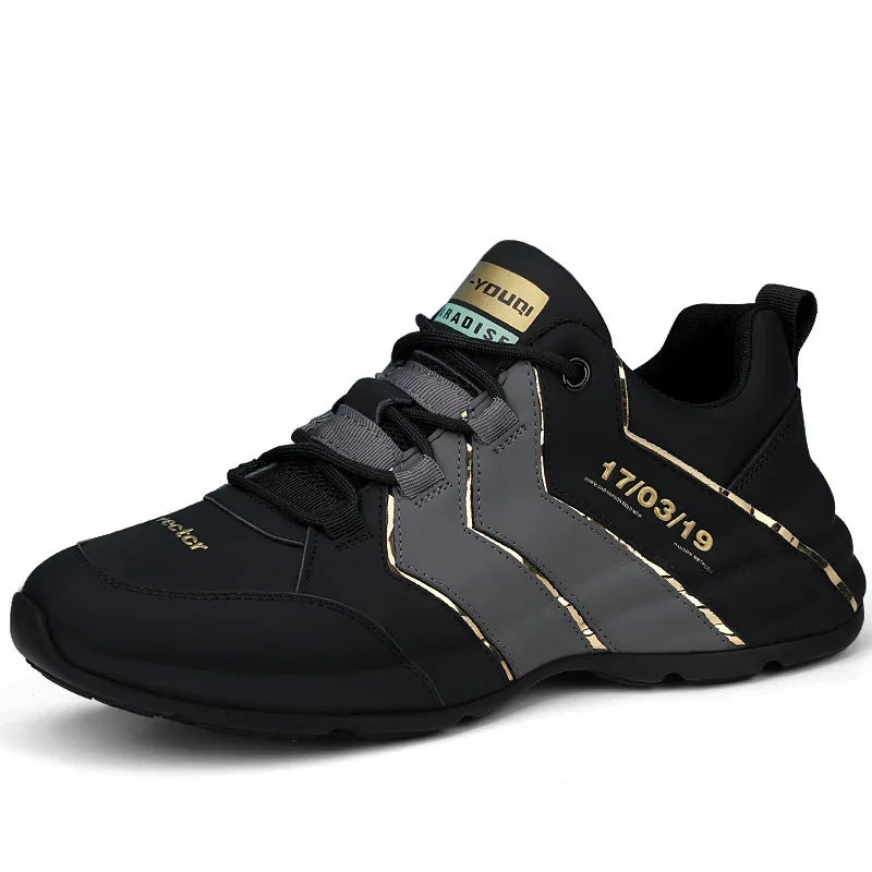 Artificial Leather Men Causal Shoes Male Spring Men Casual Light Shoes Sneakers Lac-up Flats Breathable Outdoors Sapato