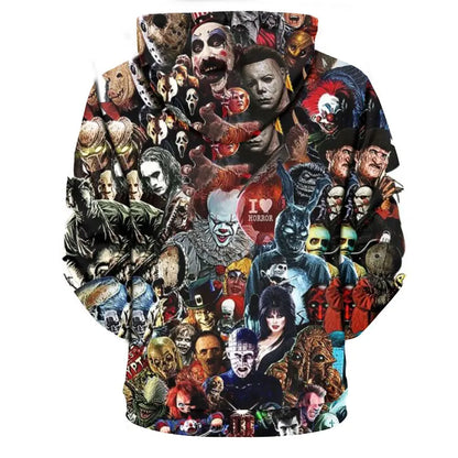 New Arrival Personality Hoodies ,Horror Movies 3D Printed Pullover.