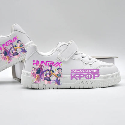Children's Fashion KPOP Casual Shoes Kids New Design White Sport Shoes Student Boys Girls Anti-slip Outdoor Breathable Sneakers