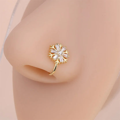 Nine Pieces Of Piercing-Free nose Rings, U-Shaped Nose Clips