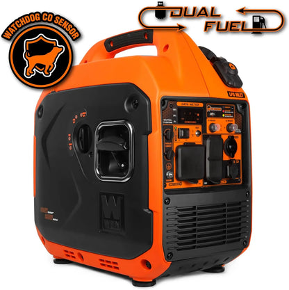 Quiet and Lightweight 3600-Watt Dual Fuel, RV-Ready Portable Inverter Generator, with Fuel Shut Off, and CO Watchdog (DF360iX).