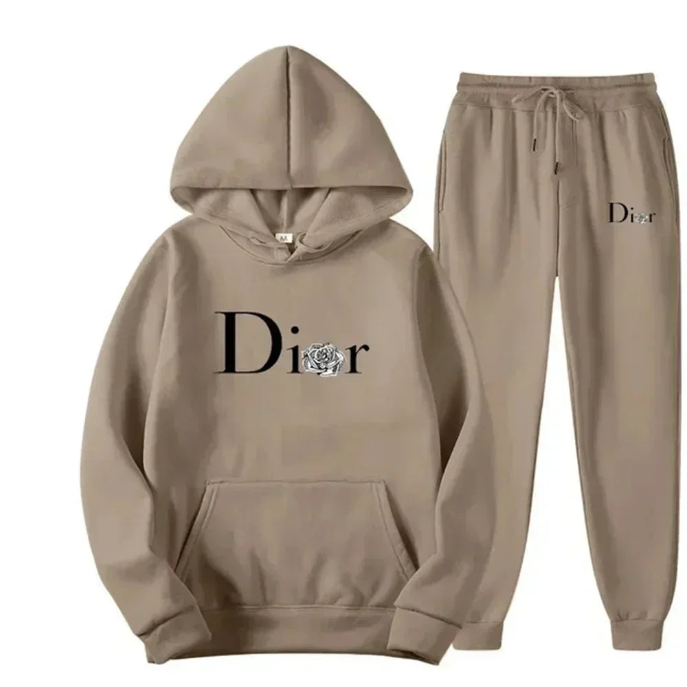 New Men Fashion Fitness Outdoor Jogging and Casual Sets, Autumn Two-piece Long-sleeved Sweatshirts and Sweatpants for Men.