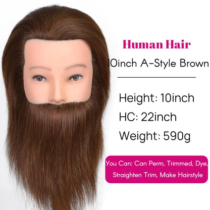 100% Real Human Hair Mannequin ,Styling Heads Cosmetology Practice Heads.