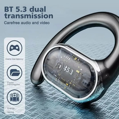 X91 OWS Ear hook Earphones, Bluetooth 5.3 Low Latency, Gaming, Sport HiFi Stereo, Noise Reduction Earbuds.