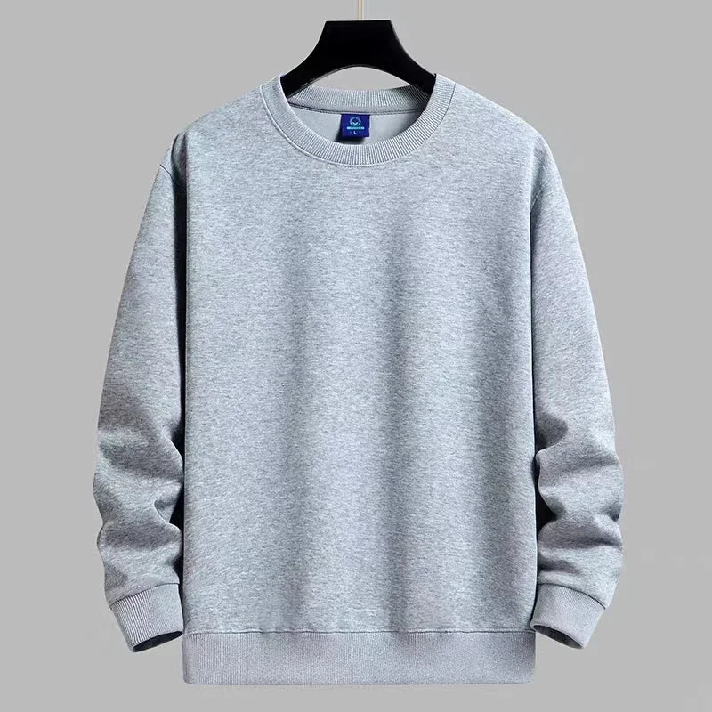 Pure Color Round Neck Sweater, Simple and Basic Style, Casual Pull-over.