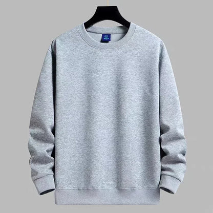 Pure Color Round Neck Sweater, Simple and Basic Style, Casual Pull-over.