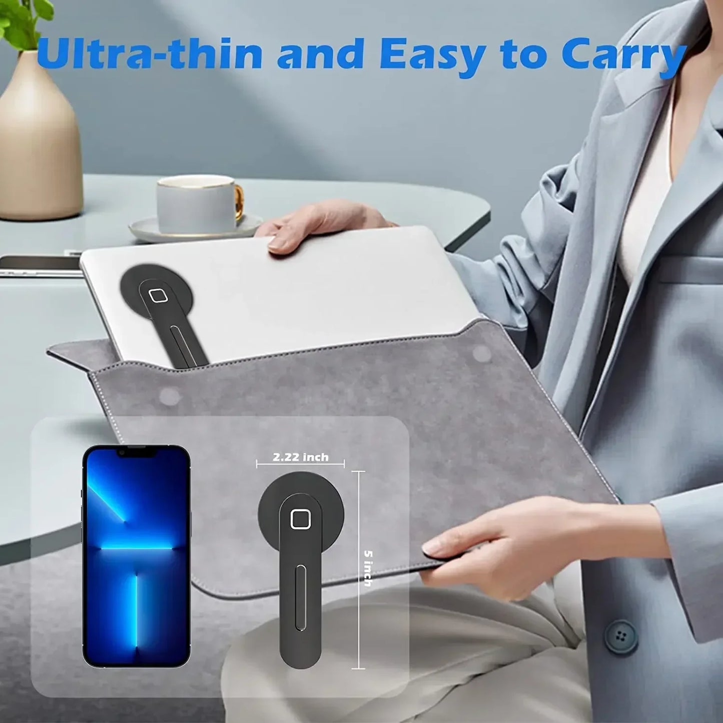2025 Magnetic Laptop Phone Holder, Computer Monitor Side Cell Phone.  For iPhone 14 13 12 Series