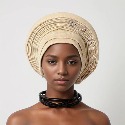 African Head tie Turbans for Women Muslim Headwear.