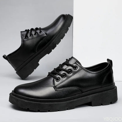 Spring Autumn Men Business, Dress Shoes Black Casual Comfortable Anti slip Wear resistant.