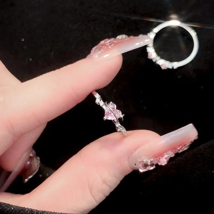 New Arrived Romantic Lovely Pink Bowknot Design, Female Exquisite Jewelry.