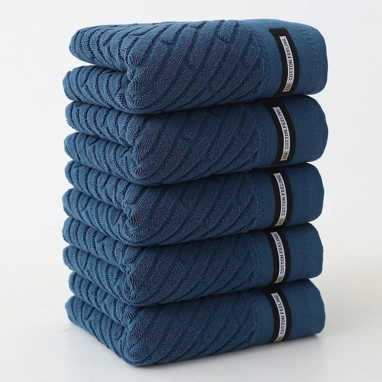 5-Pack Cotton Towel Set, Highly Absorbent, Skin-Friendly  Bathroom, Face Washing, Bathing and Traveling