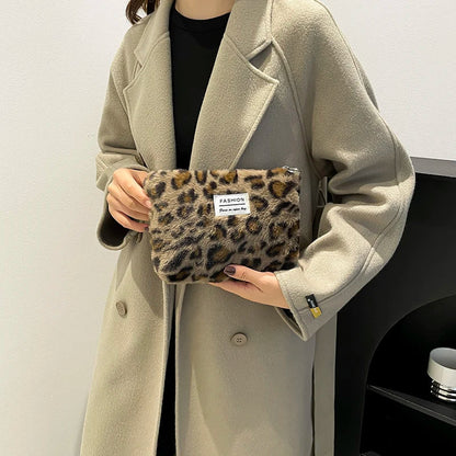 Leopard Print Retro Makeup Bag | Large Capacity Cosmetic Bag & Fashion Portable Storage Bag (Travel Toiletry Bag)