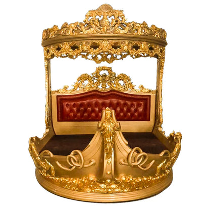 French Luxury Bed Comfortable Adult, High Quality Romantic Designer Aesthetics Bed, Unusual Princess Sleeping Furniture.