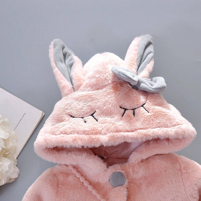 Winter Baby Girl Coat Cute Crossbody Bag  (0-3 Years Old)