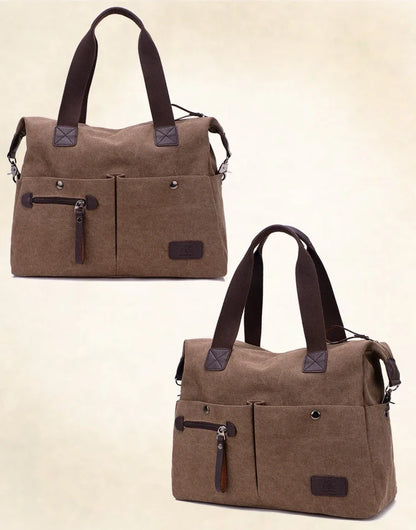 New Arrive Women's Vintage Canvas Messenger Bag | Large Casual Tote Handbag & Crossbody Shoulder Bag for Ladies (Travel Bag)