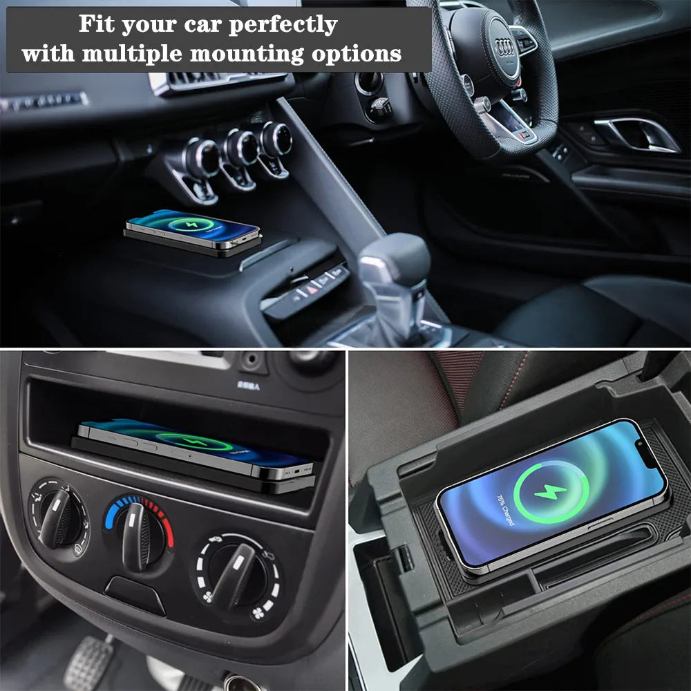 Wireless Charger for Iphone 16 15 15 Pro Max 14 13 12 X Samsung S24 S23, Wireless Car Charger