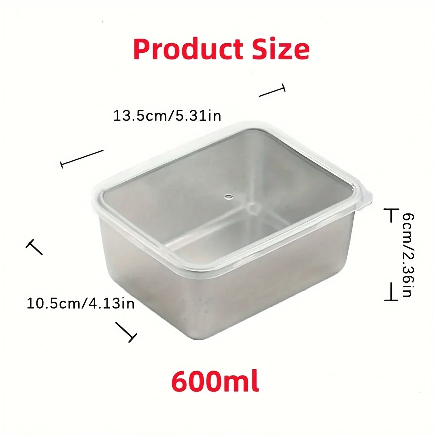 6-Piece Stainless Steel Food Storage Containers Set With Lids - Leakproof, Stackable & Reusable For Camping, Picnics, School.