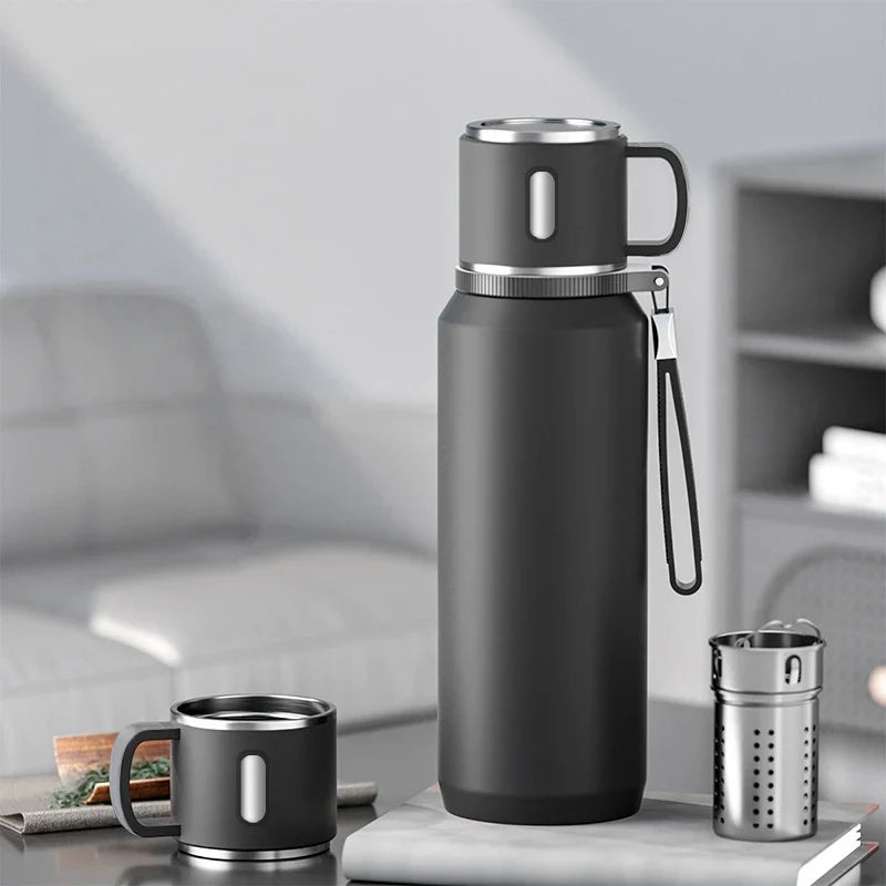 600-1500ml Stainless Steel Thermal Mug, Outdoor Thermos Cup, Portable Vacuum Flasks, Cold and Hot Thermos Water Bottle, Coffee Mug.