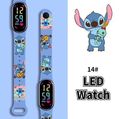 Stitch Children Watches Girls Waterproof Sport ,Touch Screen Watch Digital Clock Bracelet Gifts.