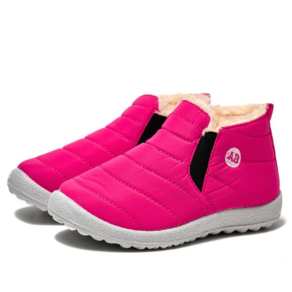 Winter Children Boots Plush Non-Slip Cotton Shoes Waterproof  Children Shoes Warm Fur Snow Boots.