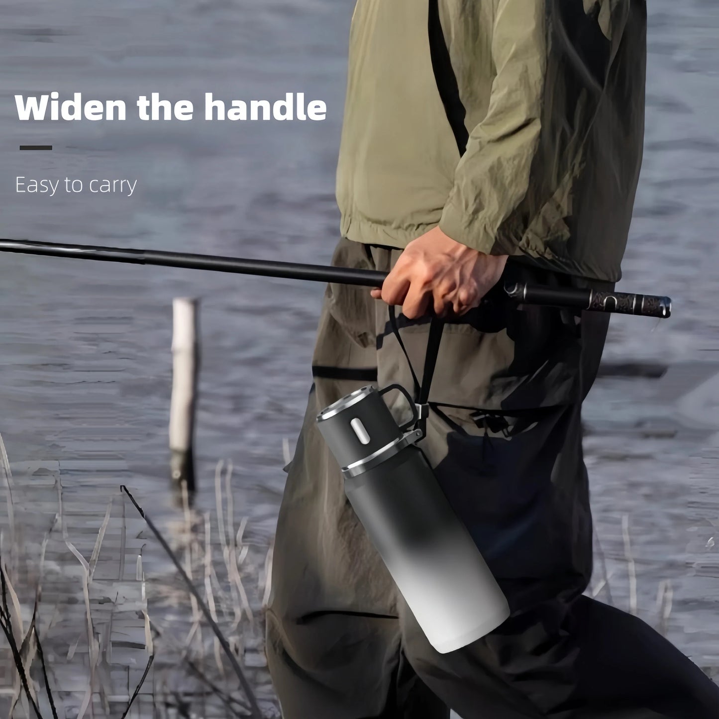 600-1500ml Stainless Steel Thermal Mug, Outdoor Thermos Cup, Portable Vacuum Flasks, Cold and Hot Thermos Water Bottle, Coffee Mug.