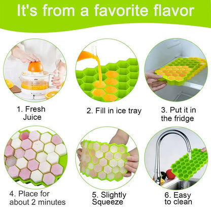 4/2/1PCS Silicone Ice Cube Mold,148 Cube Large-capacity Ice Trays, Food Grade Ice Maker Reusable with Lids.