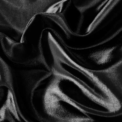 7 Piece Bed in A Bag Comforter Set, Queen Black and Gold Faux Silk Fabric Embroidered, Breathable and Wrinkle Resistant.