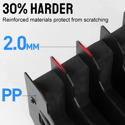4/6/8 Slot Foam Pistol Rack for Gun Safe, Handgun Rack with Anti-slip Magnetic Strip.
