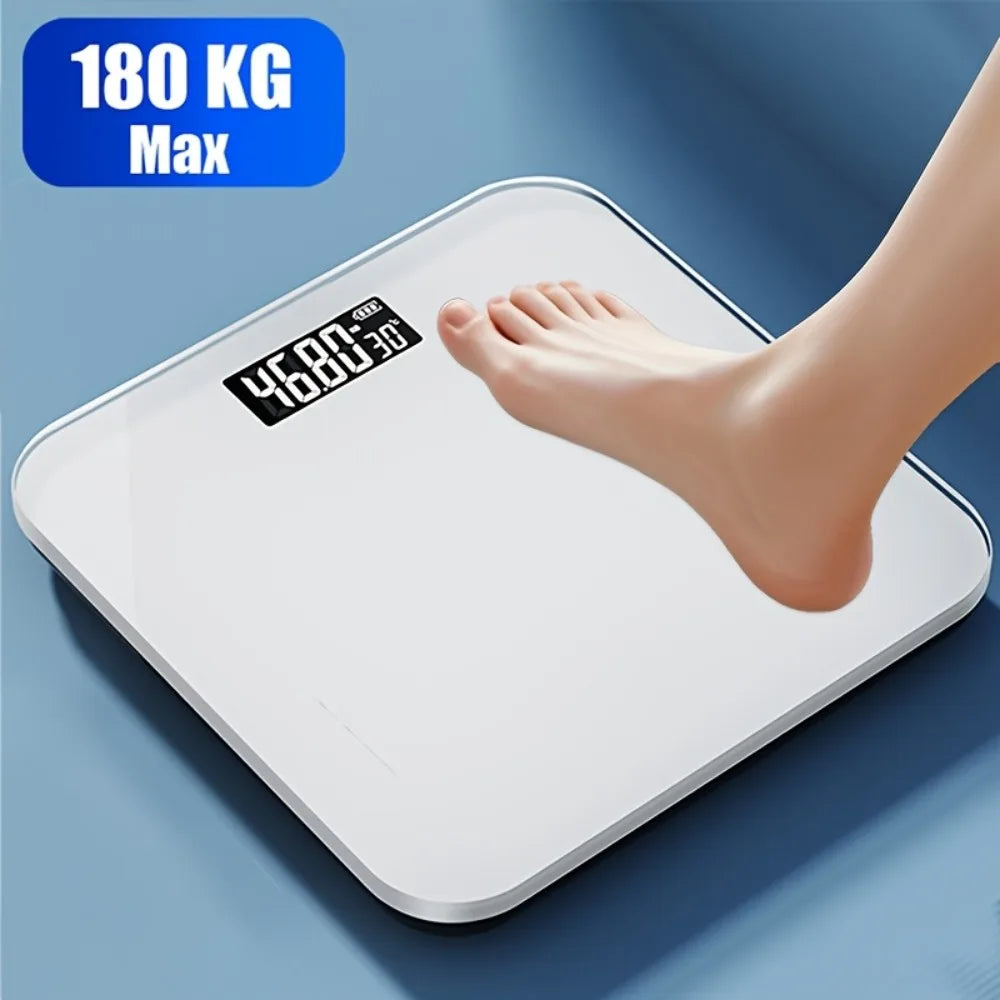 High-Precision Bathroom Scale, Electronic Scale, Accurate, with LED Display And Temperature Reading Switchable Between