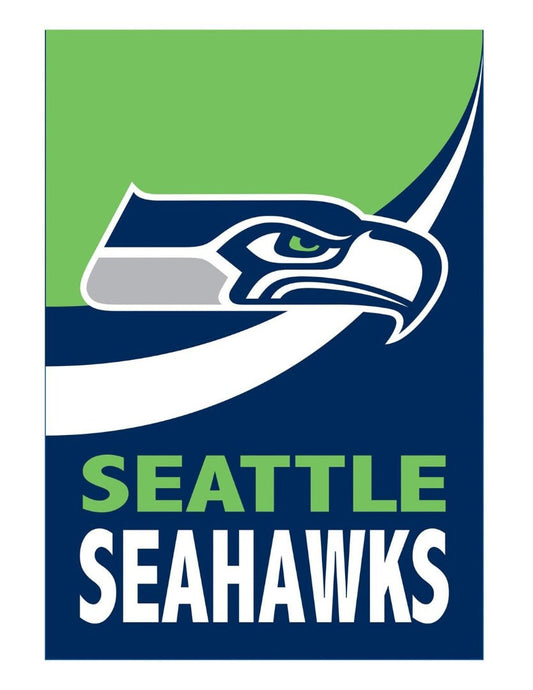 Seattle Seahawks 2 Sided Burlap Banner